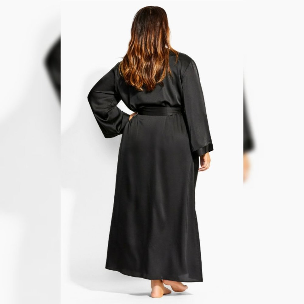 New City Chic Black Robe Sizes 14 16 - Picture 2 of 4